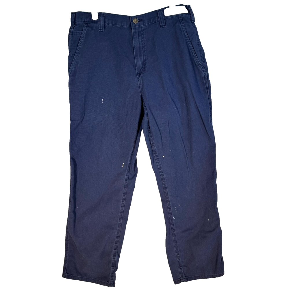 Carhartt 383-20 Carpenter Pants Men's 34x30 Navy Dungaree Fit Workwear